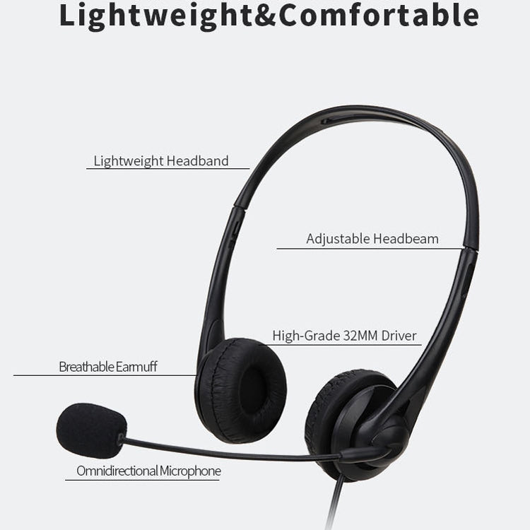 SOYTO SY490 Teaching Office Network Class Student Education Computer Headset, Style: Double Ear Black USB - Multimedia Headset by SOYTO | Online Shopping South Africa | PMC Jewellery | Buy Now Pay Later Mobicred