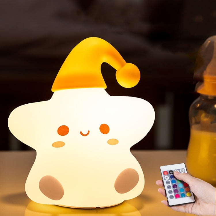 Silicone Star Colorful Bedside Night Light, Spec: Remote Control - Night Lights by PMc TechLife | Online Shopping South Africa | PMc TechLife | Buy Now Pay Later Mobicred