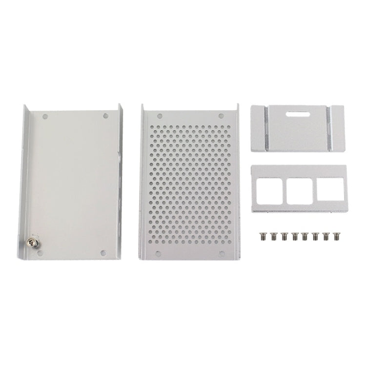 Aluminum Alloy Shell Grid Cooling Box For Raspberry Pi 3 Model B Pi 2/B + Black - Raspberry Pi Accessories by PMC TechLife | Online Shopping South Africa | PMC TechLife | Buy Now Pay Later Mobicred
