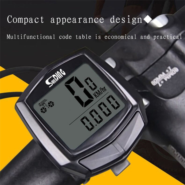 SUNDING SD-581 Bicycle Wired Code Meter Speedometer Odometer(English Display) - Speedometers by SUNDING | Online Shopping South Africa | PMC Jewellery | Buy Now Pay Later Mobicred