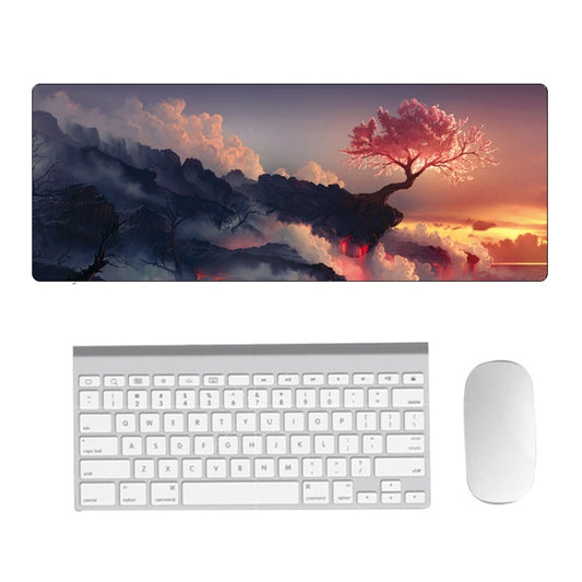 Hand-Painted Fantasy Pattern Mouse Pad, Size: 300 x 800 x 5mm Seaming(5 Volcanic Tree) - Mouse Pads by PMC Jewellery | Online Shopping South Africa | PMC Jewellery | Buy Now Pay Later Mobicred