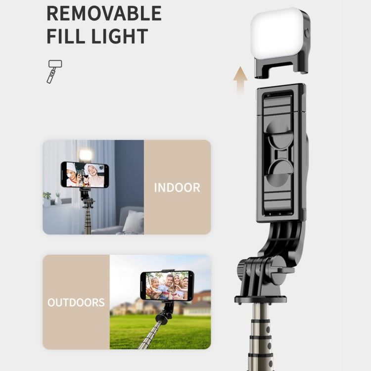 Mini Selfie Stick Integrated Multifunctional Bluetooth Selfie, Specification: Q10S 70cm With Fill Light - Selfie Sticks by PMC TechLife | Online Shopping South Africa | PMC TechLife | Buy Now Pay Later Mobicred