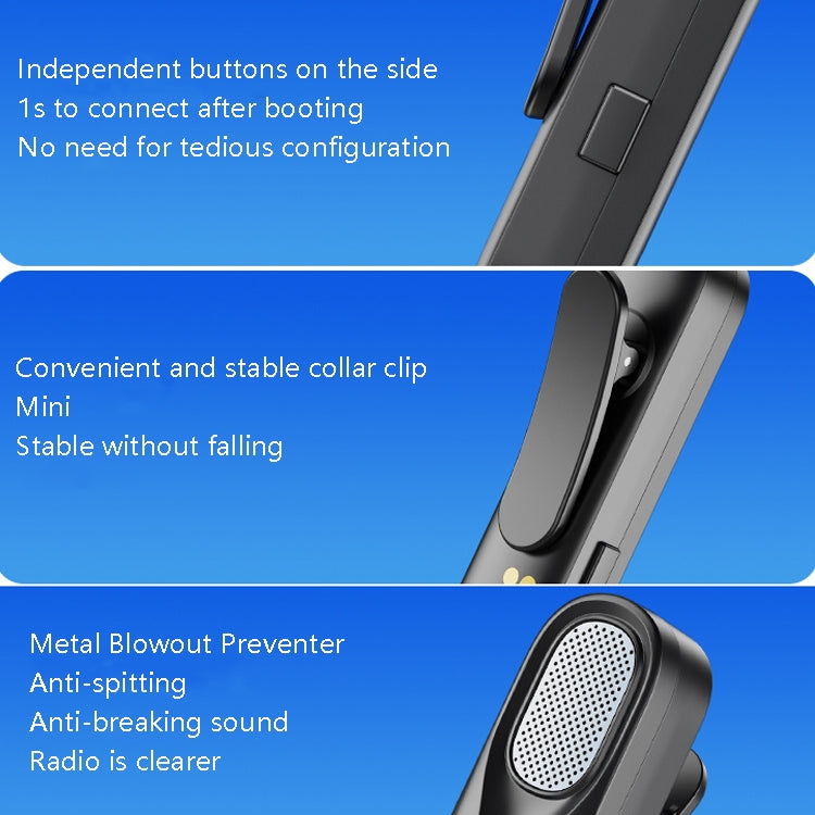 FerTo DX01 Wireless Collar Microphone 2.4G Live Broadcast Equipment, Style: TYPE-C - Microphone by PMC TechLife | Online Shopping South Africa | PMC TechLife | Buy Now Pay Later Mobicred