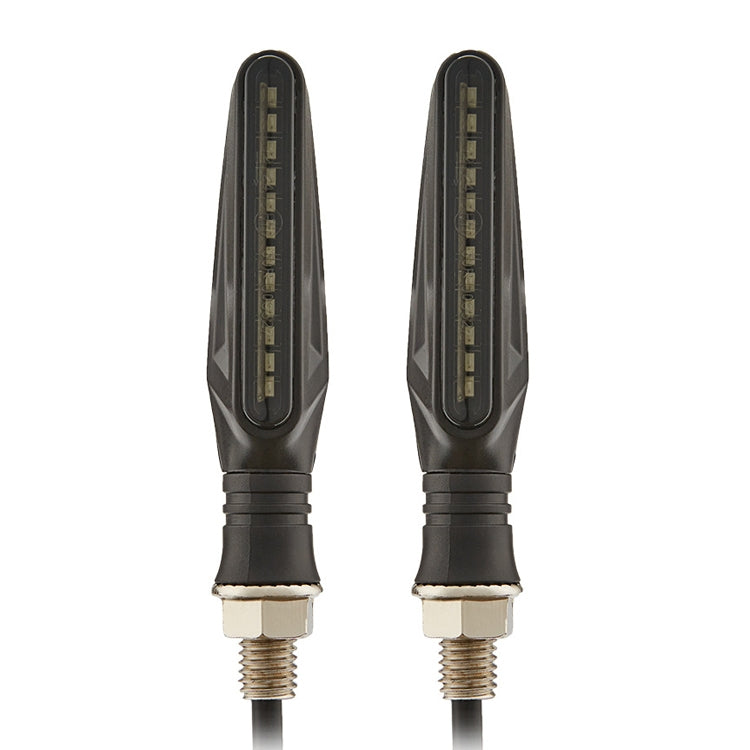 2pcs MK-109 Motorcycle Flow Steering Lamp LED Signal Light(Black) - Signal Lights by PMC TechLife | Online Shopping South Africa | PMC TechLife | Buy Now Pay Later Mobicred