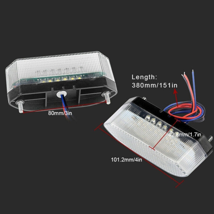 MK-285 Motorcycle LED Taillight Plate Light(Without Stand Red Cover) - Signal Lights by PMC TechLife | Online Shopping South Africa | PMC TechLife | Buy Now Pay Later Mobicred