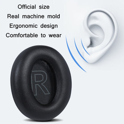 2pcs Protein Leather Sponge Earphone Cover For Anker Soundcore Life Q10 (Black) - Earmuff & Pad by PMC Jewellery | Online Shopping South Africa | PMC Jewellery | Buy Now Pay Later Mobicred