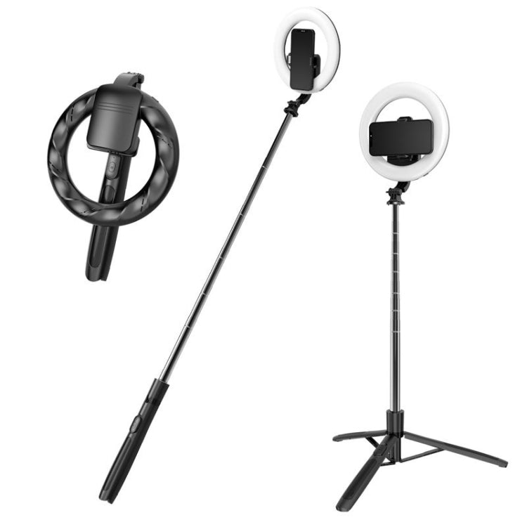 Wireless Bluetooth Selfie Stick Live Telescopic Bracket, Specification: Q05S (Black With Fill Light) - Selfie Sticks by PMC Jewellery | Online Shopping South Africa | PMC Jewellery | Buy Now Pay Later Mobicred