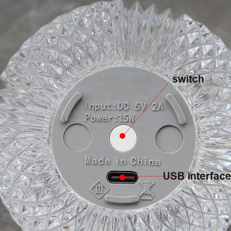 Crystal Ball Small Table Lamp USB Acrylic Night Light, Specification: MT2 80 x 80mm - Bedside Light by PMc TechLife | Online Shopping South Africa | PMc TechLife | Buy Now Pay Later Mobicred