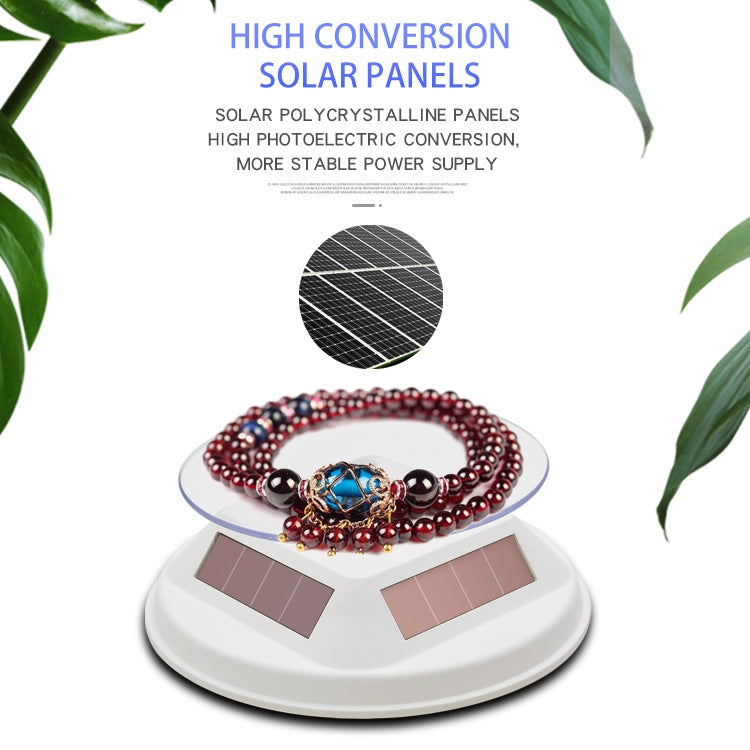 12cm Solar Rotating Display Stand Props Turntable(White) -  by PMC TechLife | Online Shopping South Africa | PMC TechLife | Buy Now Pay Later Mobicred