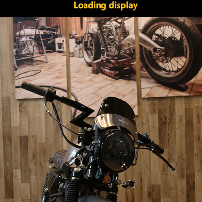 HONGPA DY-002 5-7 Inch Retro Motorcycle Modified PC Windshield(Smoked) - Others by PMC Jewellery | Online Shopping South Africa | PMC Jewellery | Buy Now Pay Later Mobicred