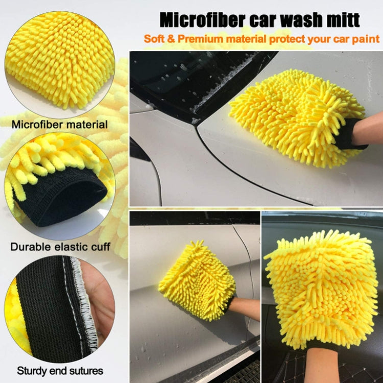 11 PCS / Set Soft Detail Brush Waterproof Car Wash Gloves - Car washing supplies by PMC Jewellery | Online Shopping South Africa | PMC Jewellery | Buy Now Pay Later Mobicred