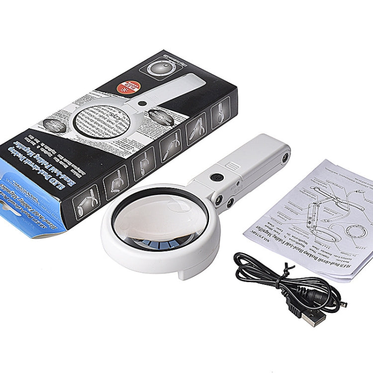 5X / 11X USB Charging LED Light Handheld Magnifier(FS 75RC) - Hand Held Style by PMC TechLife | Online Shopping South Africa | PMC TechLife | Buy Now Pay Later Mobicred