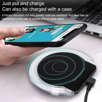 2pcs A9199 10W 3 in 1 Vertical LED Crystal Wireless Charger(Blue) - Wireless Charger by PMC Jewellery | Online Shopping South Africa | PMC Jewellery | Buy Now Pay Later Mobicred