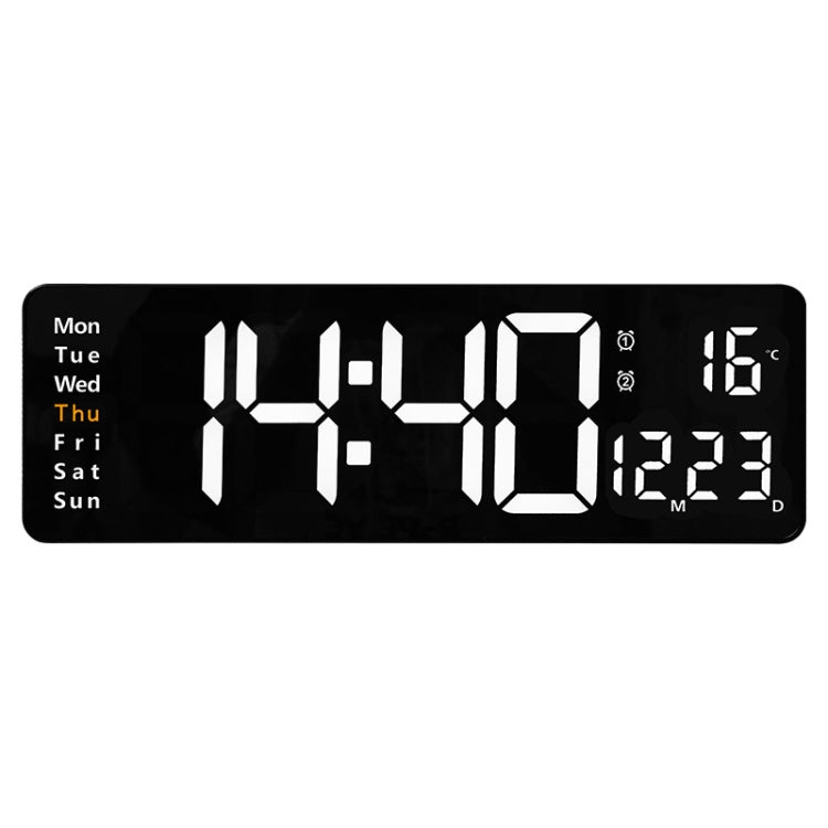 6626 Living Room Wall-Mounted Large Screen Display LED Digital Clock, Color: White Temperature - Wall Clock by PMC TechLife | Online Shopping South Africa | PMC TechLife