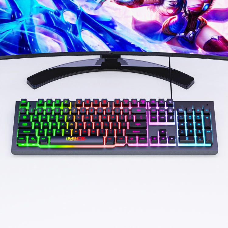 IMICE AK-900 104 Keys Metal Backlit Gaming Wired Suspended Illuminated Keyboard, Cable Length: 1.5m(Black) - Wired Keyboard by IMICE | Online Shopping South Africa | PMC Jewellery | Buy Now Pay Later Mobicred