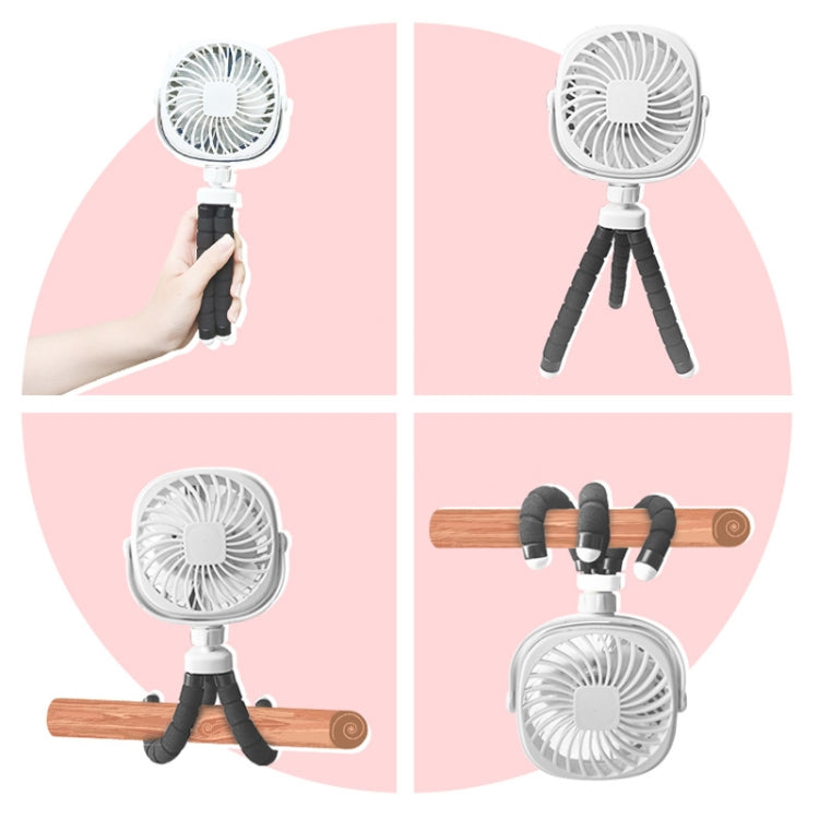 Octopus Stroller Deformation Fan Desktop Portable Handheld USB Small Fan, Colour: 1200mAh Pink - Electric Fans by PMC Jewellery | Online Shopping South Africa | PMC Jewellery | Buy Now Pay Later Mobicred