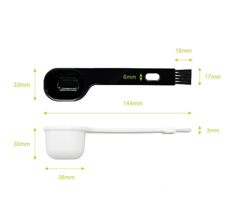 10 PCS Semi-automatic Coffee Machine Cleaning Brush Coffee Bean Spoon(White) - free shipping - PMC TechLife - Order now!
