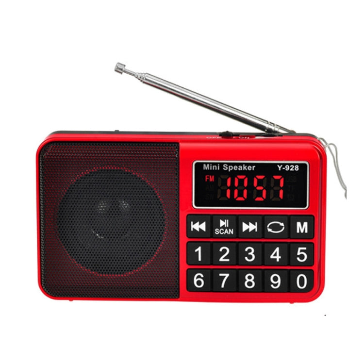 Y-928 FM Radio LED Display MP3 Support  TF Card U Disk(Red) - Radio Player by PMC Jewellery | Online Shopping South Africa | PMC Jewellery | Buy Now Pay Later Mobicred