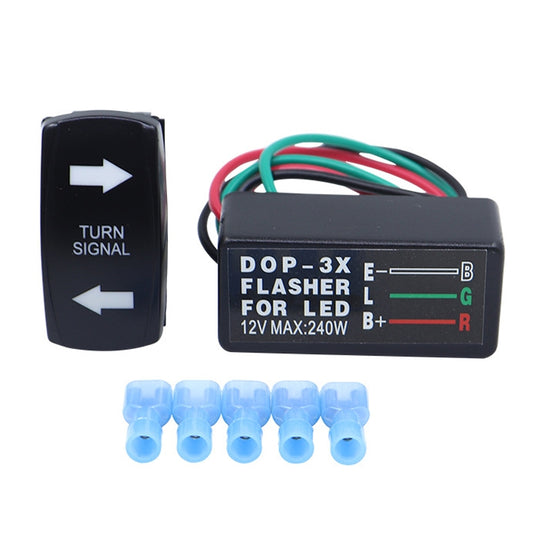 3 In 1 DOP-3X Motorcycle Flash LED Turning Light Controller - Relays by PMC Jewellery | Online Shopping South Africa | PMC Jewellery | Buy Now Pay Later Mobicred