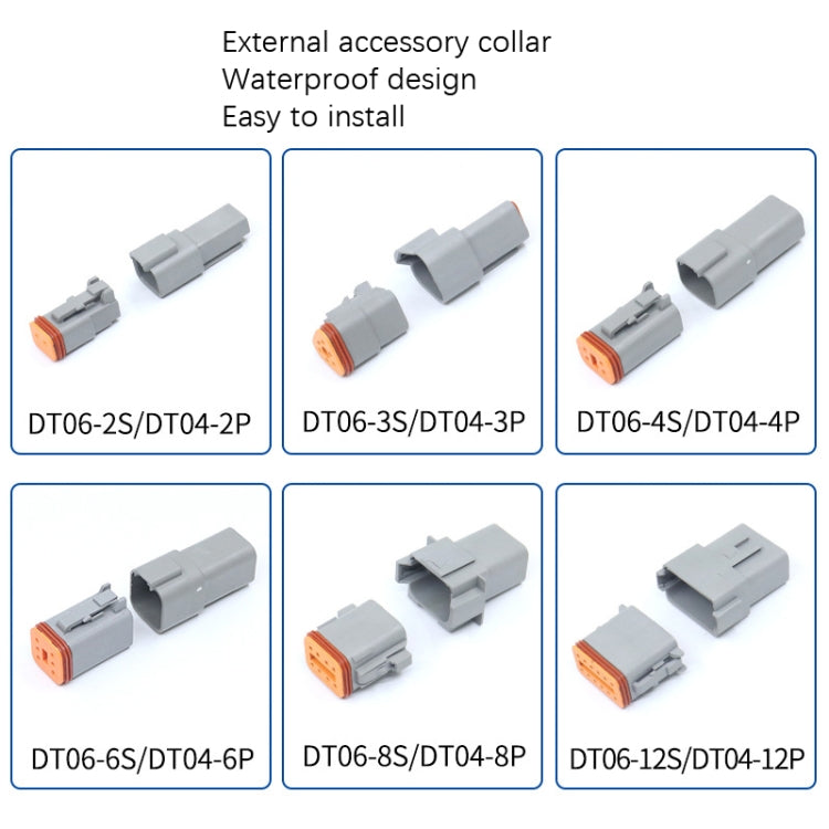 2 PCS DT04-8P / DT06-8S With Copper Car Water-resistant Connector Conductive Connection Terminal - Booster Cable & Clip by PMC TechLife | Online Shopping South Africa | PMC TechLife | Buy Now Pay Later Mobicred