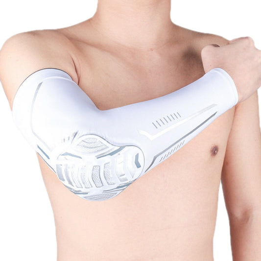 Outdoor Sports Honeycomb Anti-collision Compression Arm Guard, Color: XL (White) - Sports Safety by PMC Jewellery | Online Shopping South Africa | PMC Jewellery | Buy Now Pay Later Mobicred