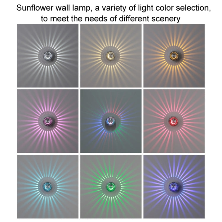 LED Aluminum Aisle Light Sunflower Corridor Lamp Decorative Light, Power source: Visible Installation 1W(Purple) - free shipping - PMC TechLife - Order now!