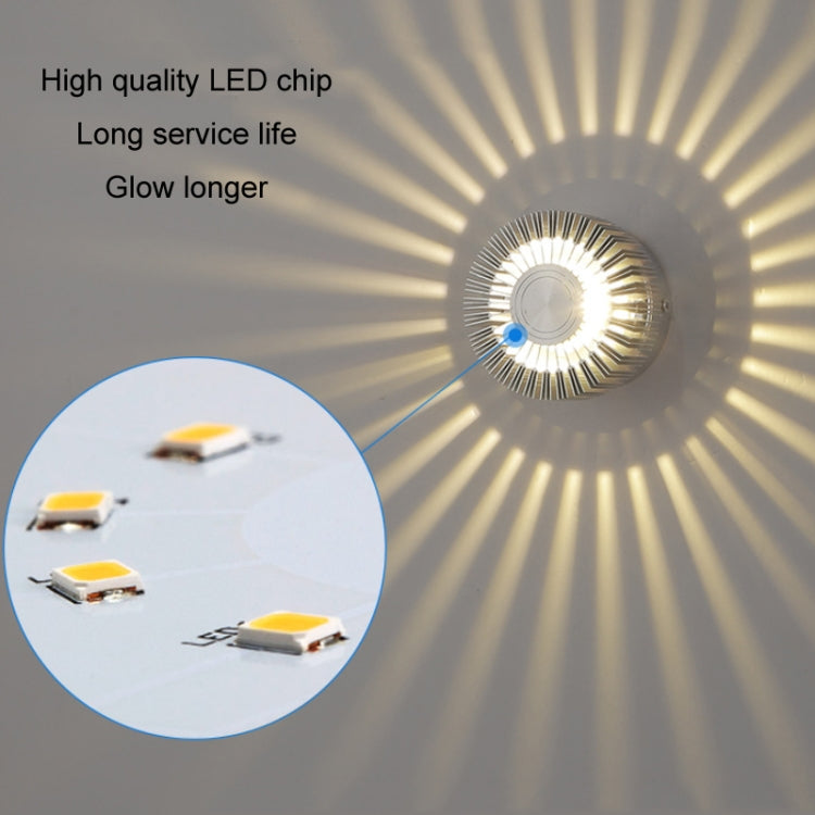 LED Aluminum Aisle Light Sunflower Corridor Lamp Decorative Light, Power source: Invisible Installation 3W(Yellow) - Novelty Lighting by PMC TechLife | Online Shopping South Africa | PMC TechLife | Buy Now Pay Later Mobicred