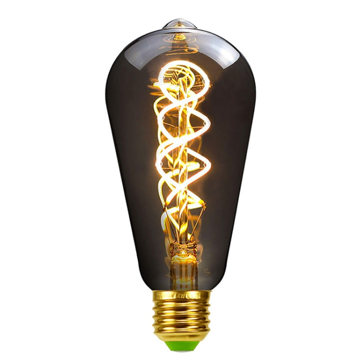 ST64 Electroplating Smoke Grey Warm Light LED Bulb Retro Lamp - LED Blubs & Tubes by PMc TechLife | Online Shopping South Africa | PMc TechLife | Buy Now Pay Later Mobicred