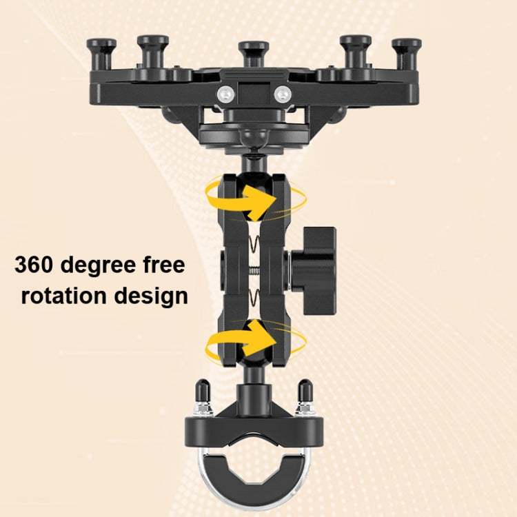 Motorcycle Bracket Crab Navigation Phone Bracket,Style： Y-type+QC3.0 Dual USB Charge - Holder by PMC Jewellery | Online Shopping South Africa | PMC Jewellery | Buy Now Pay Later Mobicred