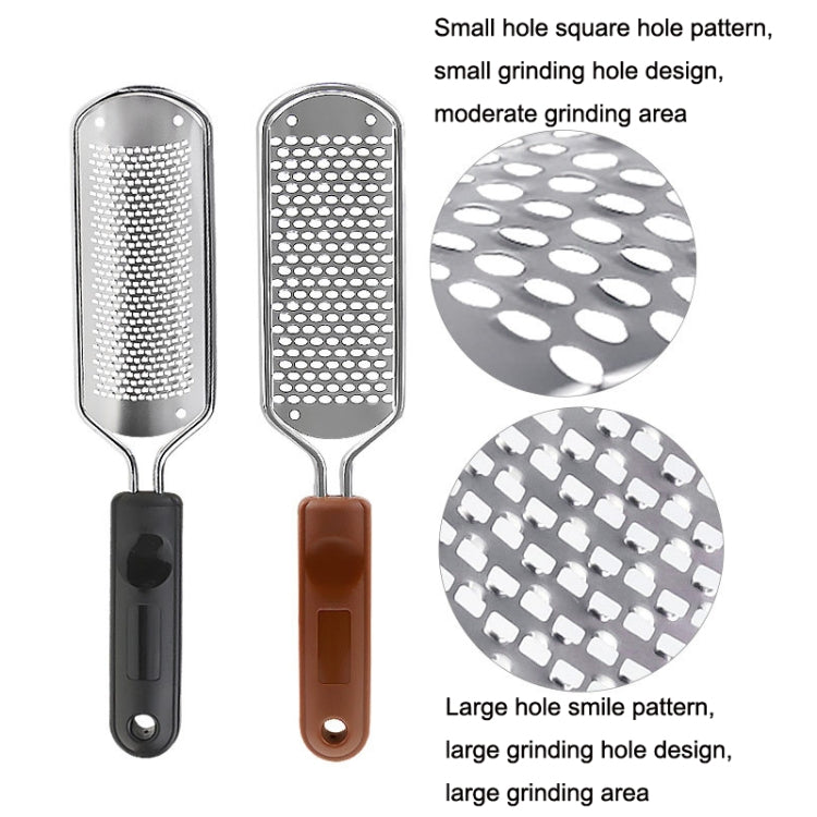 Stainless Steel Exfoliating Pedicure Grinding And Rubbing Machine, Style: Big Hole Smiles (Brown) - Grinding Tools & Accessories by PMC Jewellery | Online Shopping South Africa | PMC Jewellery | Buy Now Pay Later Mobicred