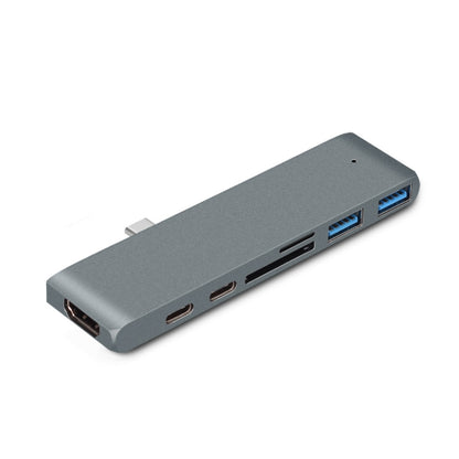 TYPE-C To 4K HDMI HUB Docking Station TF/SD Card Reader For MacBook Pro(Grey) - USB HUB by PMC Jewellery | Online Shopping South Africa | PMC Jewellery | Buy Now Pay Later Mobicred