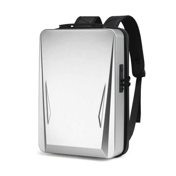 Men PC Hard Shell Gaming Computer Backpack For 15.6-17.3 Inch(Silver) - Backpack by PMC Jewellery | Online Shopping South Africa | PMC Jewellery | Buy Now Pay Later Mobicred