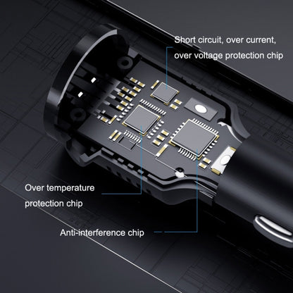 2PCS JY-032 USB Digital Display Fast Charge Car Charger, Style: 3.5A + QC3.0(Android Right Bend) - Cables & Connectors by PMC Jewellery | Online Shopping South Africa | PMC Jewellery | Buy Now Pay Later Mobicred