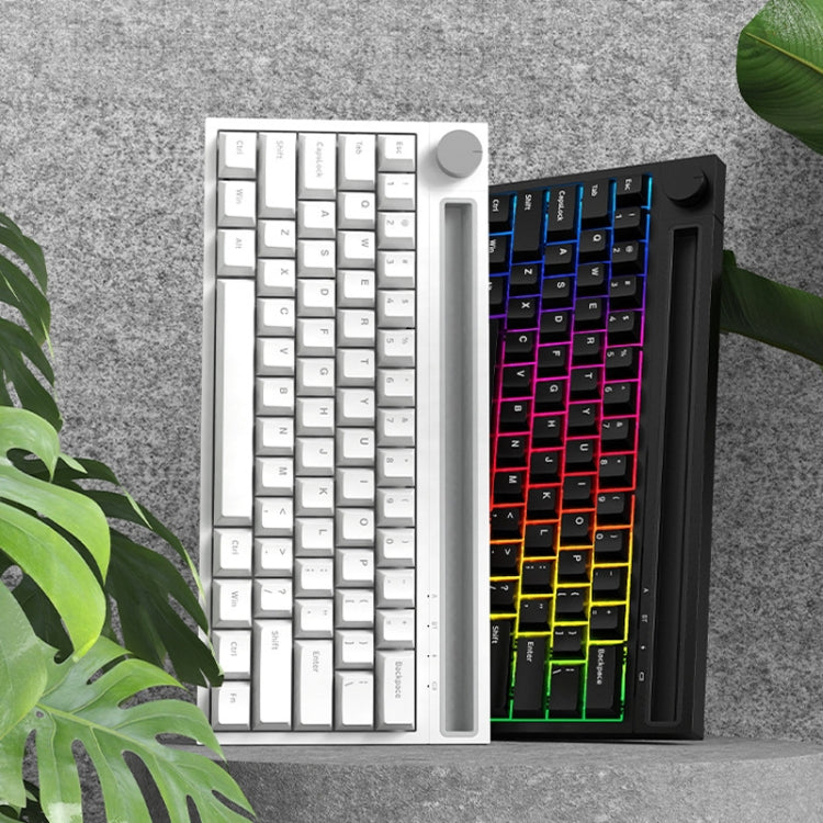 Ajazz K620T 62 Keys Bluetooth Wireless Dual Mode Mechanical Keyboard, Style: Blue Shaft (White) - free shipping - PMC Jewellery - Order now!