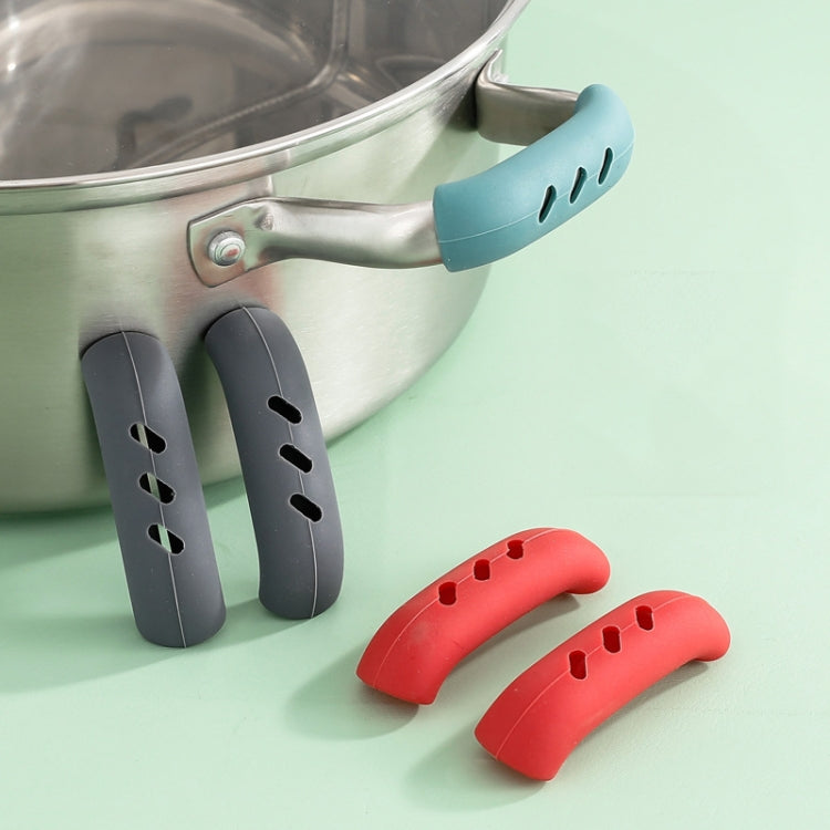 1 Pair Silicone Pot Handle Insulation Cover Iron Pot Handle Cover(Light Green) - Insulation by PMC TechLife | Online Shopping South Africa | PMC TechLife