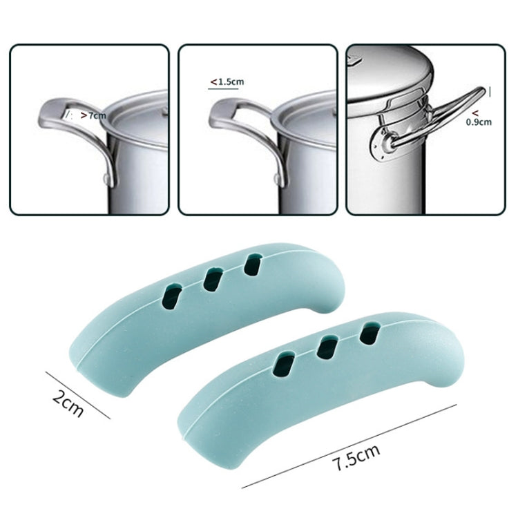 1 Pair Silicone Pot Handle Insulation Cover Iron Pot Handle Cover(Light Green) - Insulation by PMC TechLife | Online Shopping South Africa | PMC TechLife