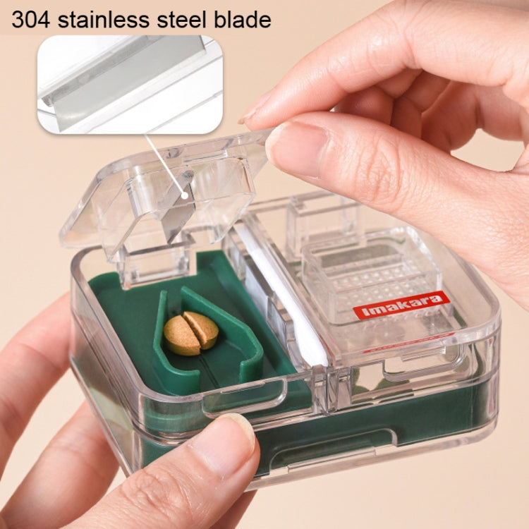 Imakara Mini Square Portable Sealed Medicine Cutter Dispenser Box(Blue) - free shipping - PMC TechLife - Order now!