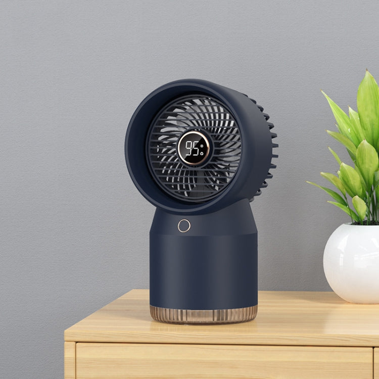 Spray Humidified LED Digital Display Office Home Fan, Style: USB Direct Plug(Blue) - Electric Fans by PMC Jewellery | Online Shopping South Africa | PMC Jewellery | Buy Now Pay Later Mobicred