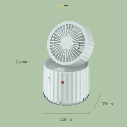 PW01 USB Water Cooling Mini Fan Desktop Turbo LED Spray Humidifying Air Cooler(White) - Electric Fans by PMC Jewellery | Online Shopping South Africa | PMC Jewellery | Buy Now Pay Later Mobicred