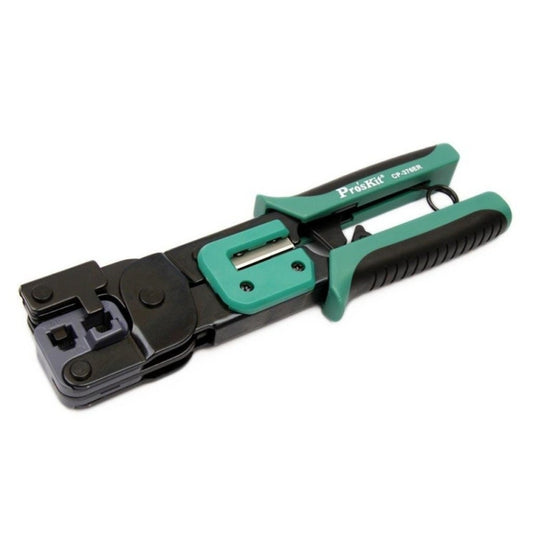 ProsKit Dual-purpose 6/8P Iron Handle Network Ratchet Crimping Plier(CP-376ER) - Lan Cable and Tools by ProsKit | Online Shopping South Africa | PMC Jewellery | Buy Now Pay Later Mobicred