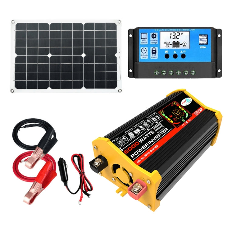 Saga 3 Generations Home Solar Generator Inverter+30A Controller+18W 12V Solar Panel, Specification: Black 12V To 110V - Modified Square Wave by PMC Jewellery | Online Shopping South Africa | PMC Jewellery | Buy Now Pay Later Mobicred