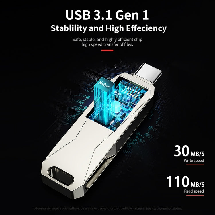 Netac U782C Type-C Dual Interface High-Speed Metal Computer USB Flash Drive, Capacity: 32GB - USB Flash Drives by Netac | Online Shopping South Africa | PMC Jewellery | Buy Now Pay Later Mobicred