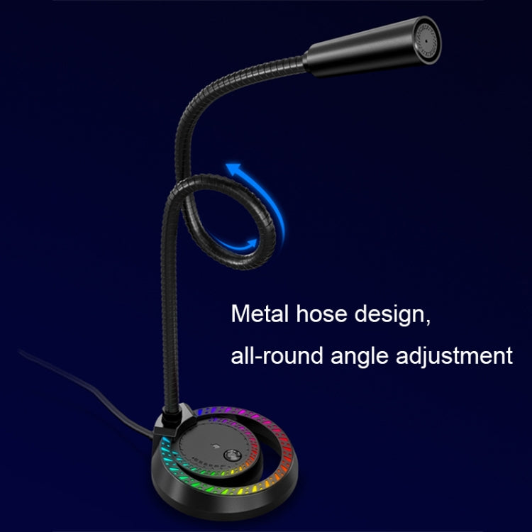 RGB Lighting Effect Computer Desktop Microphone(F3) - Microphone by PMC Jewellery | Online Shopping South Africa | PMC Jewellery | Buy Now Pay Later Mobicred