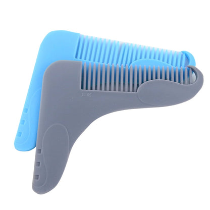 5PCS Beard -Shaped Template Comb Beard Shaped Comb Color Random Delivery, Style: L Shape - Combs by PMC Jewellery | Online Shopping South Africa | PMC Jewellery