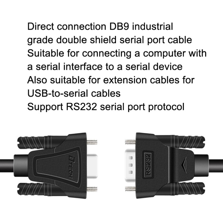 DTECH RS232 Serial Direct Line DB9 Extension Line Male to Female 3m - RS485 / RS232 Series by DTECH | Online Shopping South Africa | PMC TechLife
