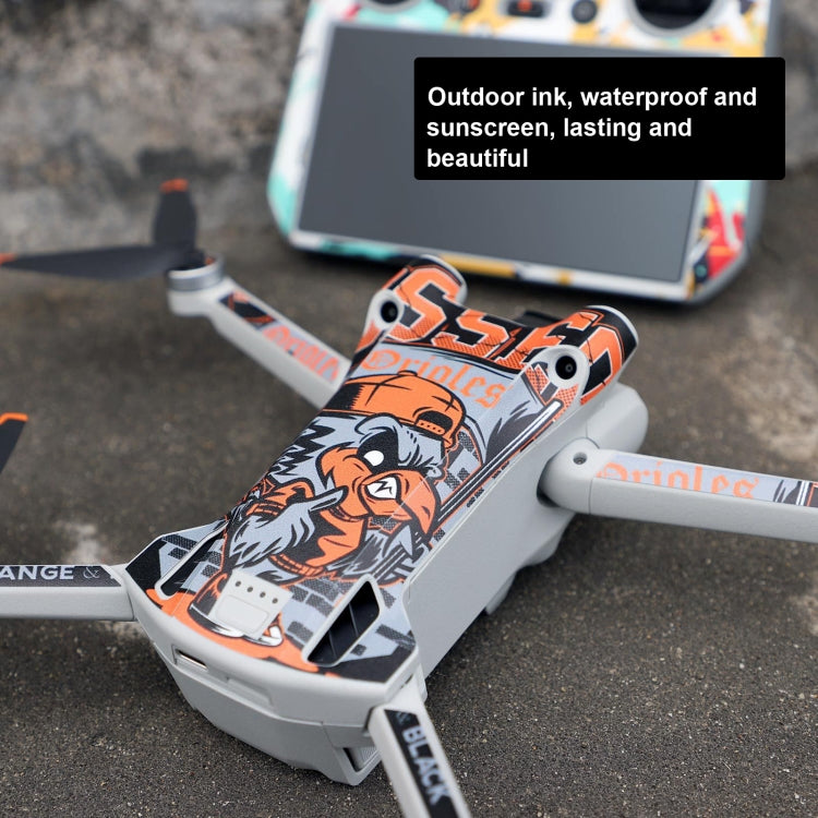 Sunnylife Drone+Remote Control Protective Sticker For DJI Mini 3 Pro RC Version(Shark Red) - Stickers by Sunnylife | Online Shopping South Africa | PMC Jewellery | Buy Now Pay Later Mobicred