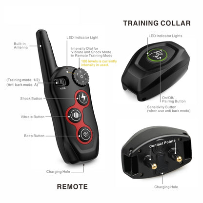 Remote Control Trainer Dog Collar Automatic Barking Stopper, Specification: 1 Drag 1 Red - Training Aids by PMC Jewellery | Online Shopping South Africa | PMC Jewellery | Buy Now Pay Later Mobicred