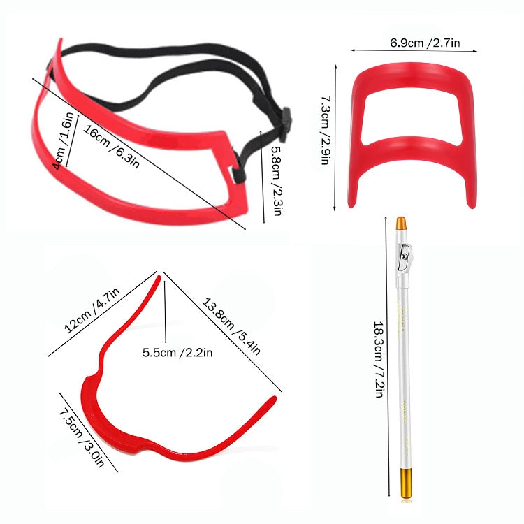 2 Sets Beard Styling Board Shaving Barber Tools, Style: Shape Ruler+Pen - free shipping - PMC TechLife - Order now!