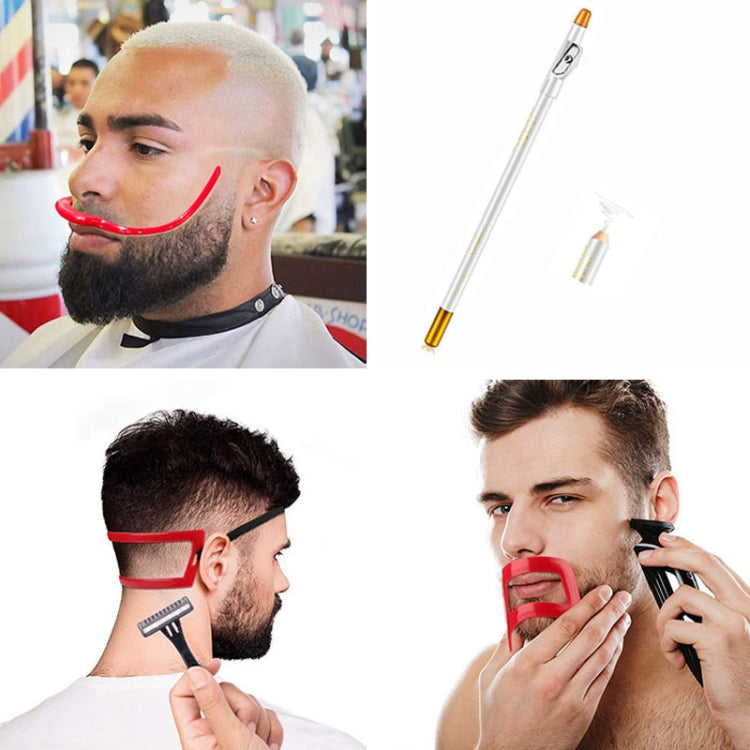 2 Sets Beard Styling Board Shaving Barber Tools, Style: Shape Ruler+Pen - free shipping - PMC TechLife - Order now!