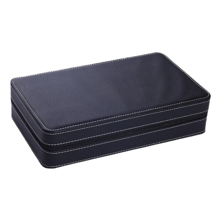12 Bit Zipper Watch Box Storage Display Box PU Zipper Bag Watch Box(Black) - free shipping - PMC TechLife - Order now!